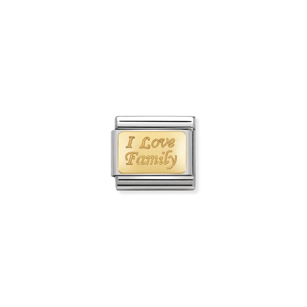 Nomination I love family arany charm 030121-33