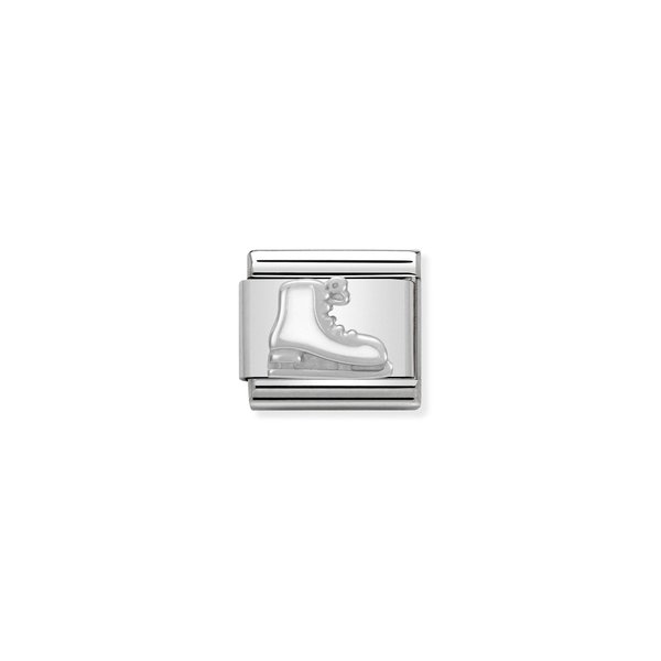 Nomination Ezüst fehér korcsolya charm 330204-04
