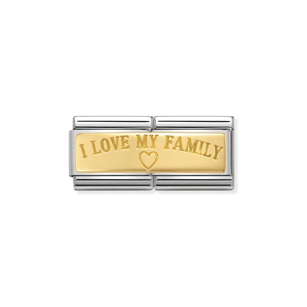 Nomination I love family dupla arany charm 030710-03