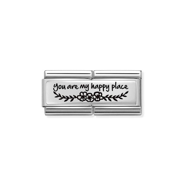 Nomination Ezüst you are my happy place dupla charm 330711-06