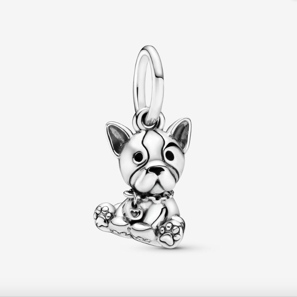 Pandora ékszer Aprócska bulldog függő ezüst charm 798008EN16