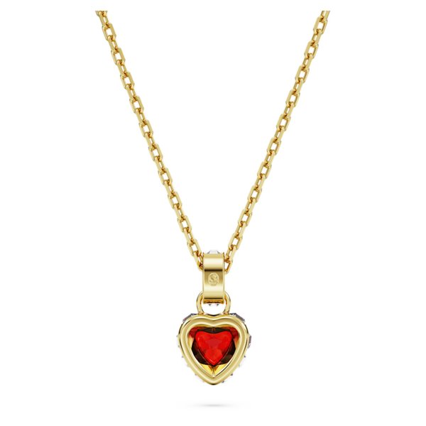 Swarovski Stilla arany színű nyaklánc piros szív kristállyal 5648750