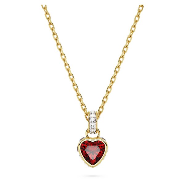 Swarovski Stilla arany színű nyaklánc piros szív kristállyal 5648750