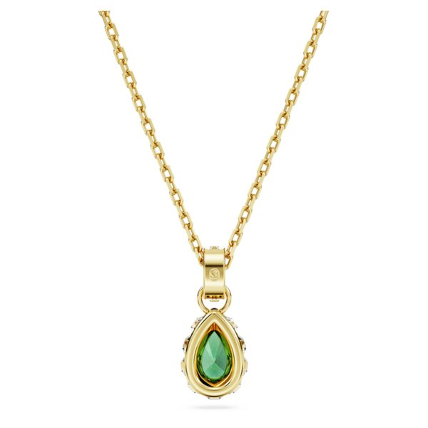 Swarovski Stilla arany színű nyaklánc zöld körte alakú kristállyal 5648751