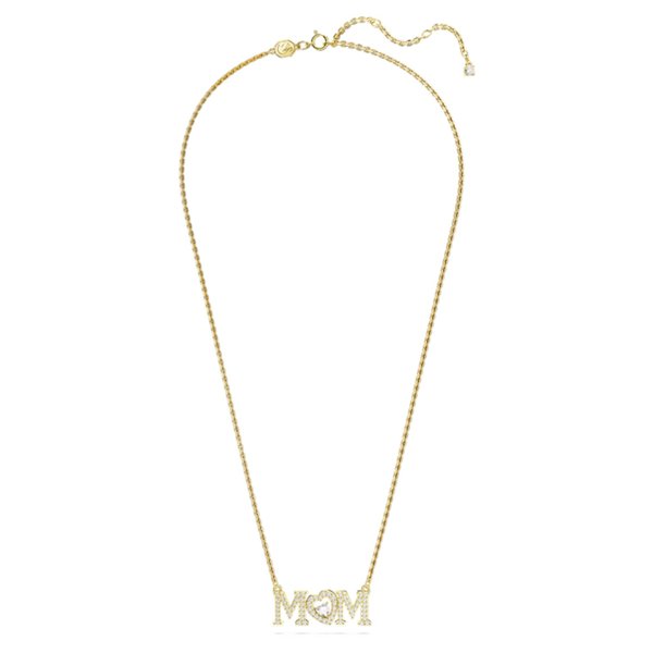 Swarovski Anyák napi arany színű MOM nyaklánc kristállyal 5649933