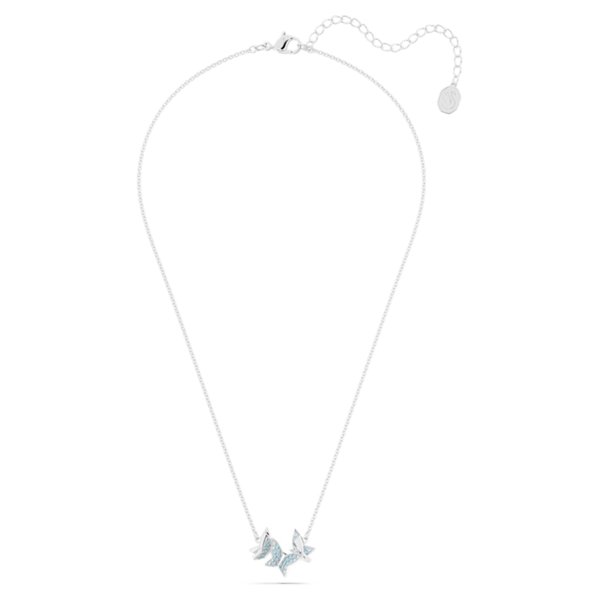 Swarovski Lilia ezüst színű nyaklánc kék pillangó kristály medállal 5662181