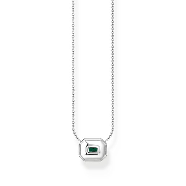 Thomas Sabo Ezüst nyaklánc zöld kővel és tűzzománccal KE2186-496-6-L45V