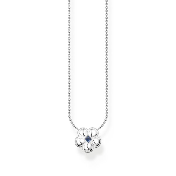 Thomas Sabo Kék virág ezüst nyaklánc tűzzománccal KE2185-496-1-L45V