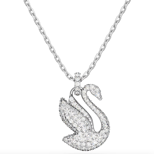 Swarovski Ikonikus swarovski kristály hattyú medál ezüst színű láncon 5647872