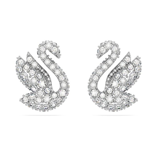 Swarovski Ikonikus swarovski hattyú ezüst színű bedugós fülbevaló 5647873