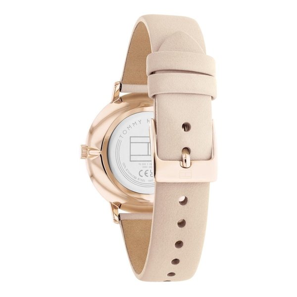 Tommy Hilfiger Tea rozé színű bézs bőrszíjas női óra 1782602