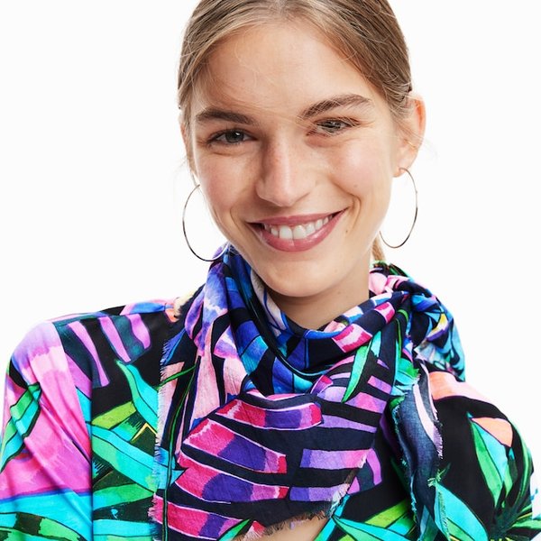 Desigual Beachtime lila árnyalatú színes kendő 23SAWA35/5000