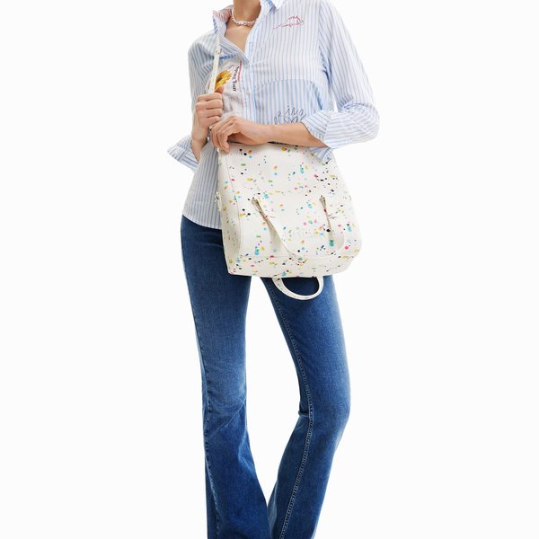 Desigual Neon art loverty fehér táska 23SAXPA9