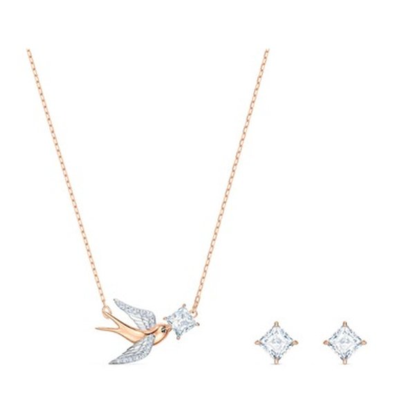 Swarovski Travel rozé színű repülő fecske nyaklánc szett 5526491