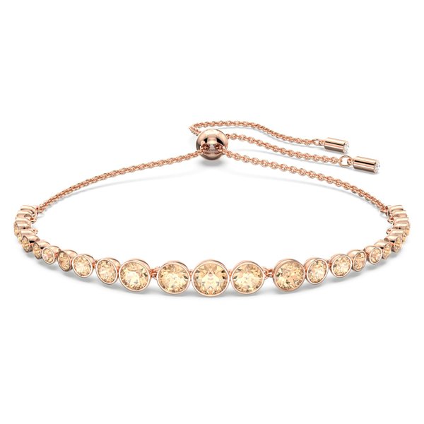 Swarovski Emily állítható rozé színű karkötő rózsaszín kristállyal 5663393