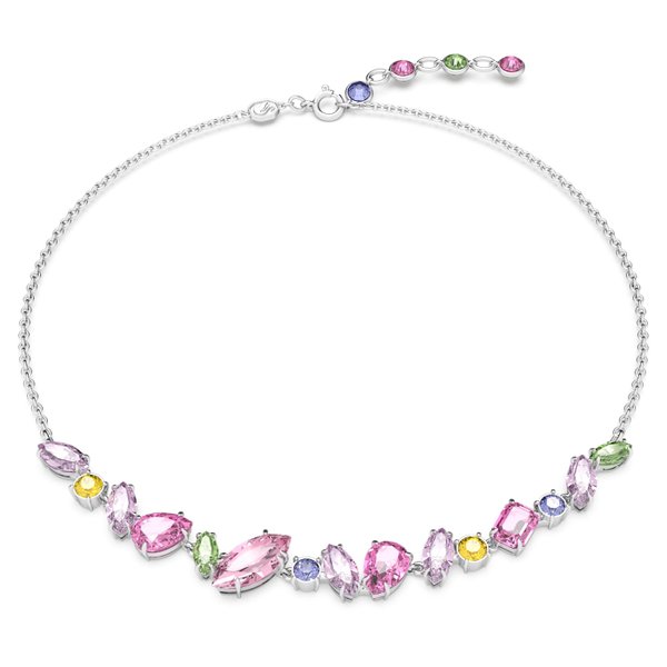 Swarovski Gema ezüst színű nyaklánc színes kristályokkal 5658398