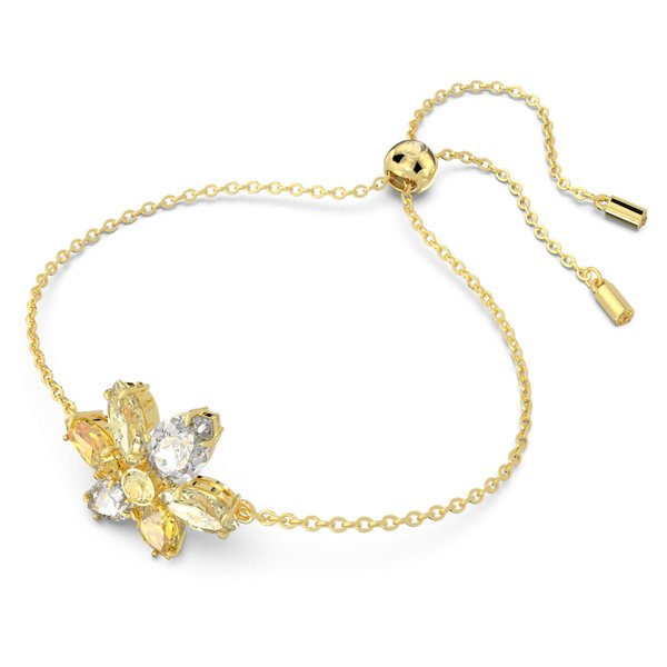 Swarovski Gema arany színű karkötő virág metszésű kristállyal 5652820
