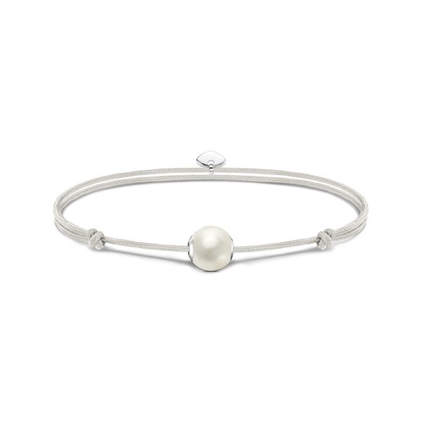 Thomas Sabo Állítható fehér textil karkötő tenyésztett gyönggyel A2115-170-14-L22V