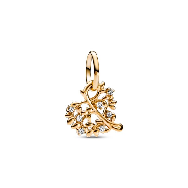 Pandora ékszer Szikrázó szív és családfa 14K arany függő charm 752604C01