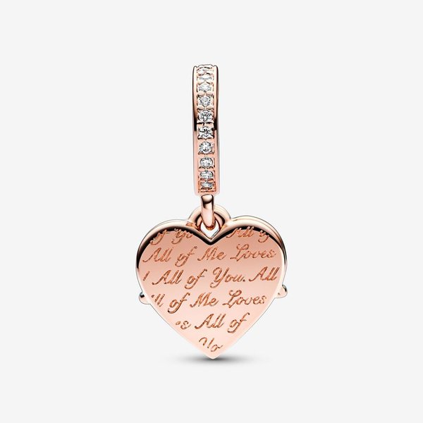 Pandora ékszer Szív és anya függő rozé charm 789402C01