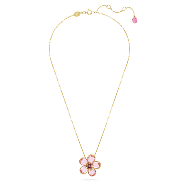 Swarovski Florere arany színű nyaklánc rózsaszín virág kristállyal 5657875