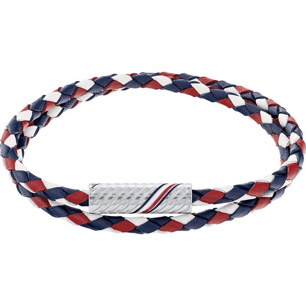 Tommy Hilfiger Színes duplasoros fonott bőr karkötő 2790472