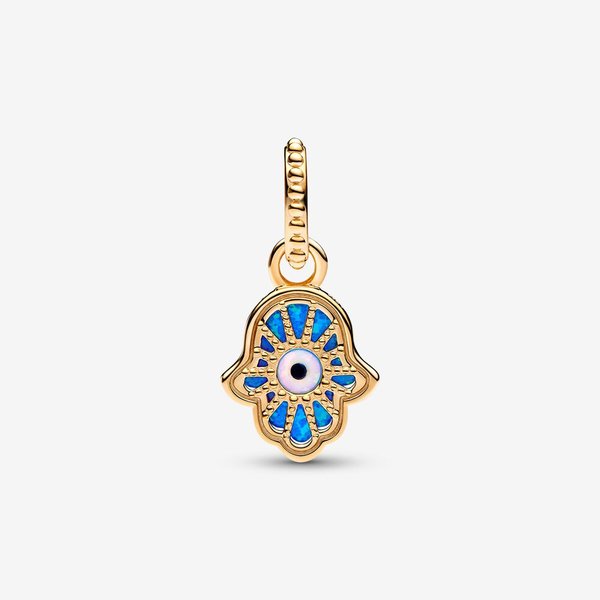 Pandora ékszer Opálos kék Hamza keze shine függő charm 762699C01