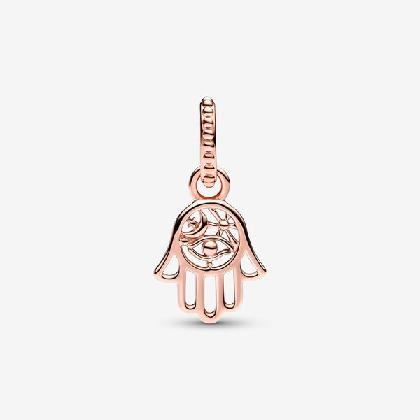 Pandora ékszer Védő Hamza kéz függő rozé charm 789144C00