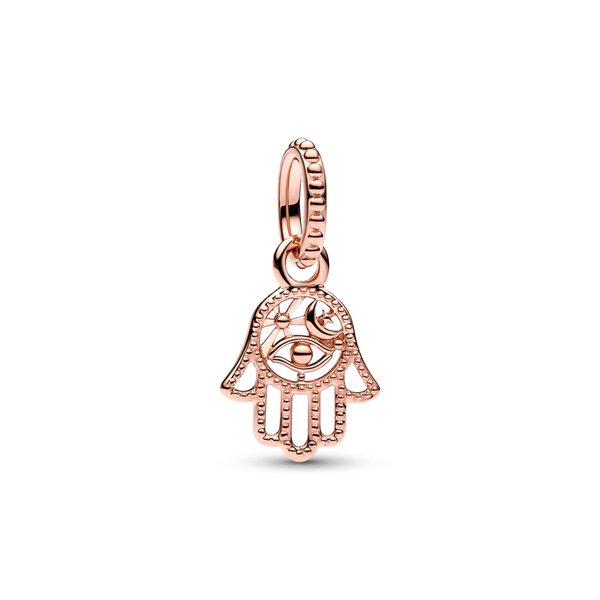 Pandora ékszer Védő Hamza kéz függő rozé charm 789144C00