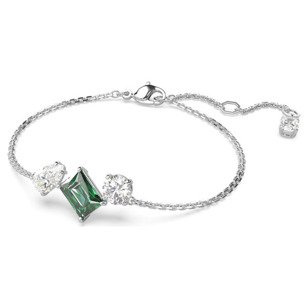 Swarovski Mesmera ezüst színű karkötő zöld kristállyal 5668360