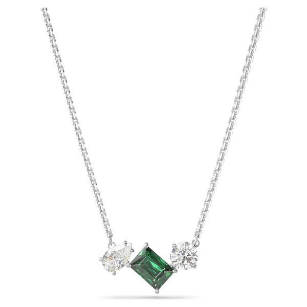 Swarovski Mesmera ezüst színű nyaklánc zöld kristállyal 5668278