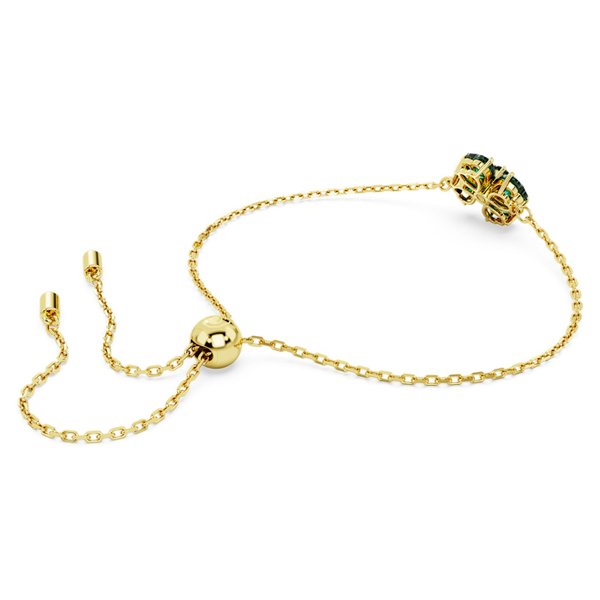 Swarovski Idillya arany színű karkötő zöld lóherével 5666585