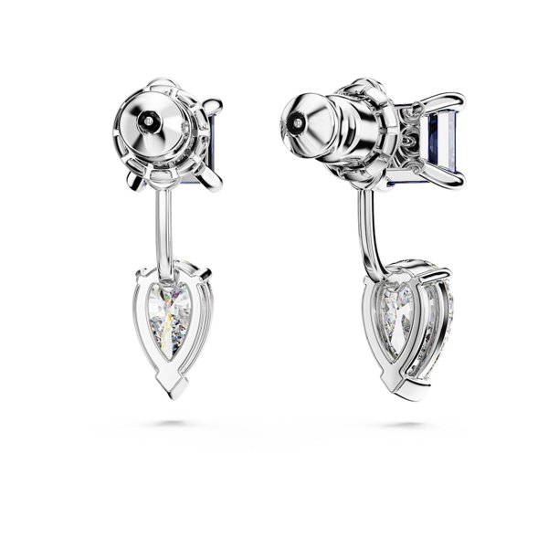 Swarovski Mesmera ezüst színű fülbevaló kék és áttetsző kristállyal 5665767