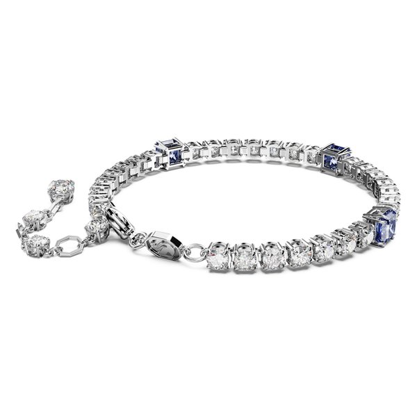 Swarovski Matrix tenisz karkötő kék és áttetsző kristállyal 5666426