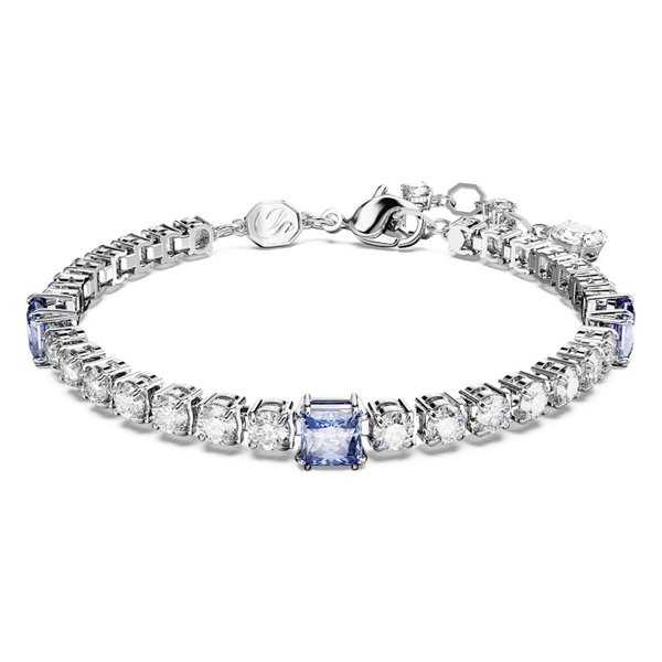 Swarovski Matrix tenisz karkötő kék és áttetsző kristállyal 5666426