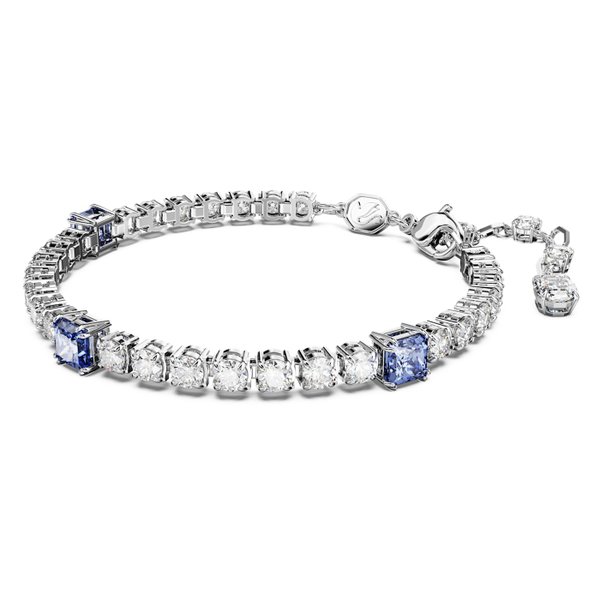 Swarovski Matrix tenisz karkötő kék és áttetsző kristállyal 5666426