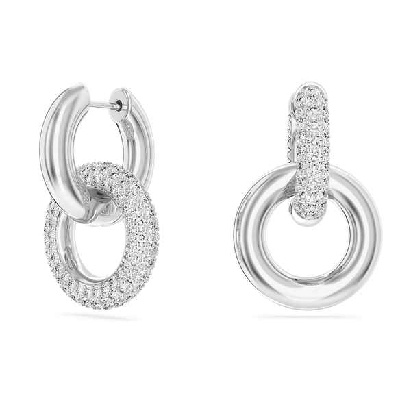 Swarovski Dextera dupla karika ezüst színű fülbevaló 5671807