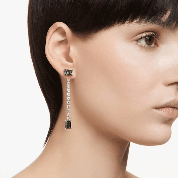 Swarovski Matrix függő fülbevaló áttetsző és zöld kristállyal 5665786
