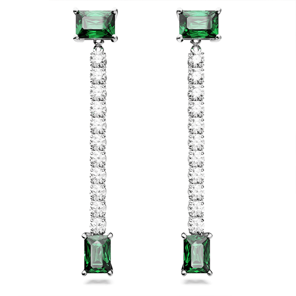 Swarovski Matrix függő fülbevaló áttetsző és zöld kristállyal 5665786