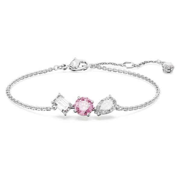 Swarovski Mesmera ezüst színű karkötő rózsaszín kristállyal 5668361