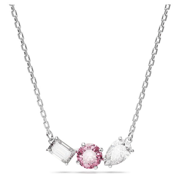 Swarovski Mesmera ezüst színű nyaklánc rózsaszín kristállyal 5673560