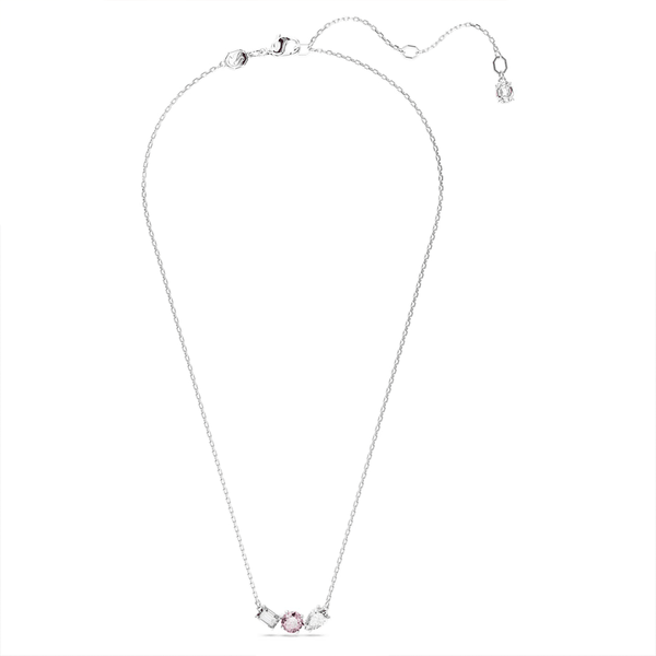 Swarovski Mesmera ezüst színű nyaklánc rózsaszín kristállyal 5673560