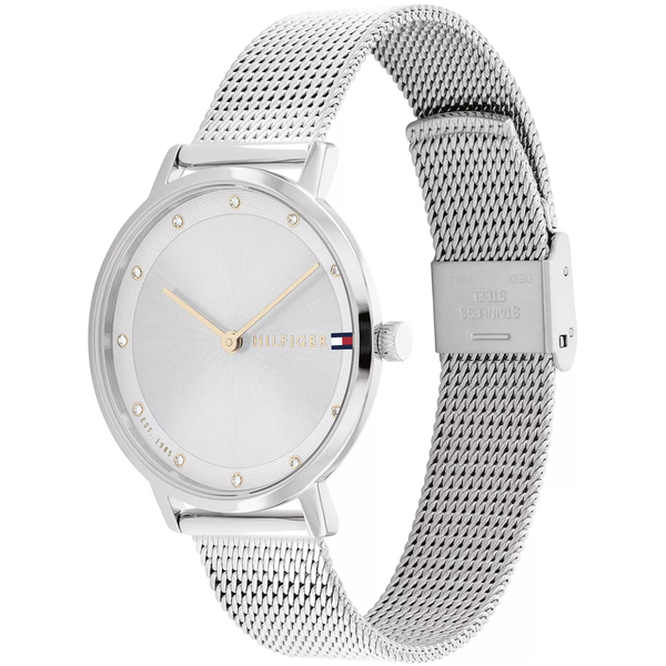 Tommy Hilfiger Pippa ezüst színű női óra rozé mutatókkal 1782665