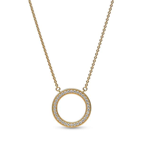 Pandora ékszer Signature pávé és szivek shine nyaklánc 362735C01-45