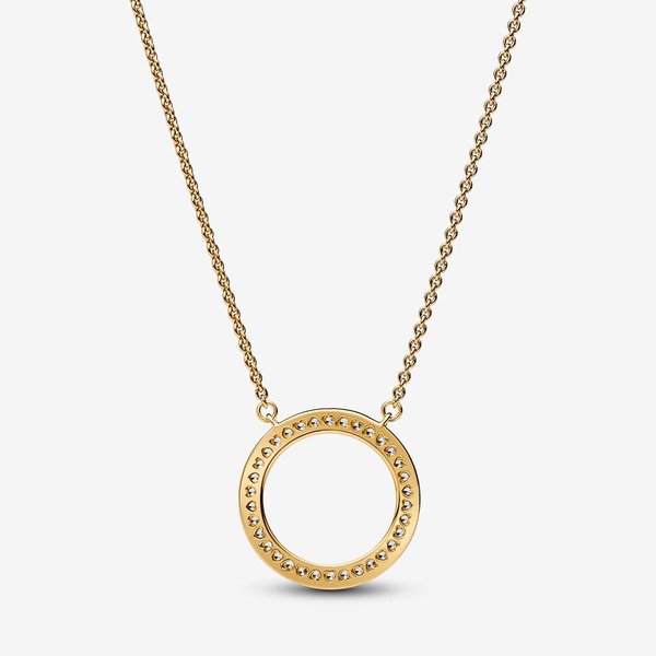 Pandora ékszer Signature pávé és szivek shine nyaklánc 362735C01-45