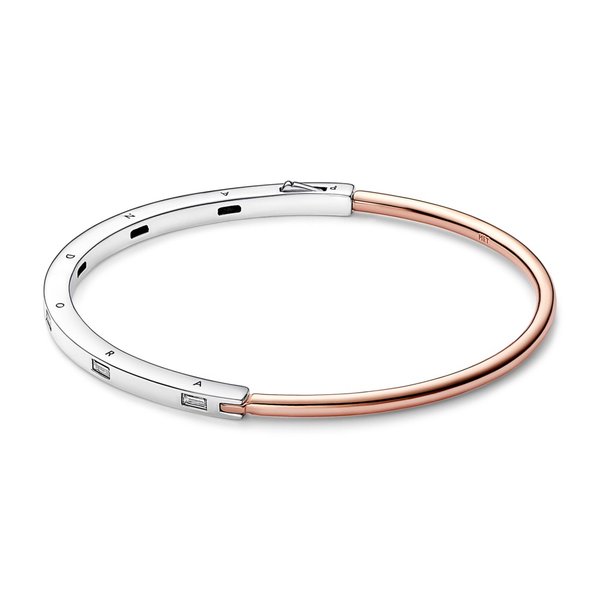 Pandora ékszer Signature ezüst rozé karperec 