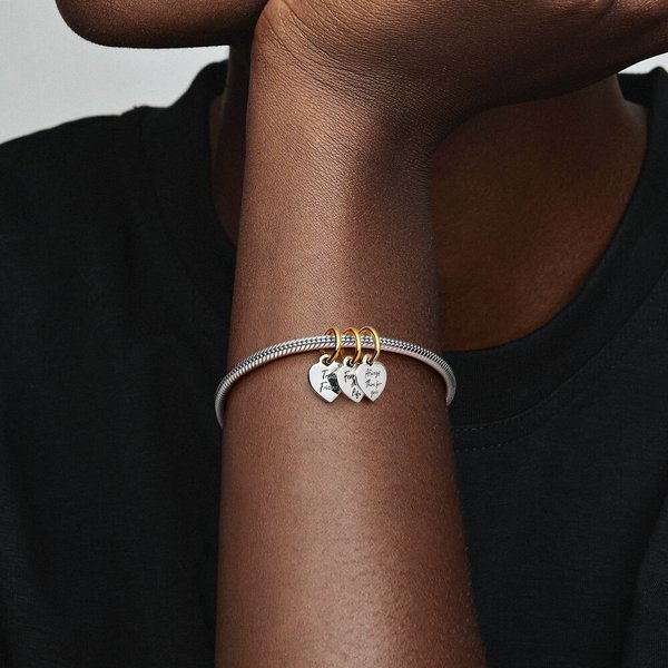 Pandora ékszer Barátság kéttónusú tripla függő charm 762722C00