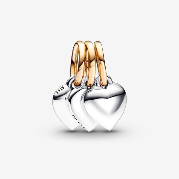 Pandora ékszer Barátság kéttónusú tripla függő charm 762722C00