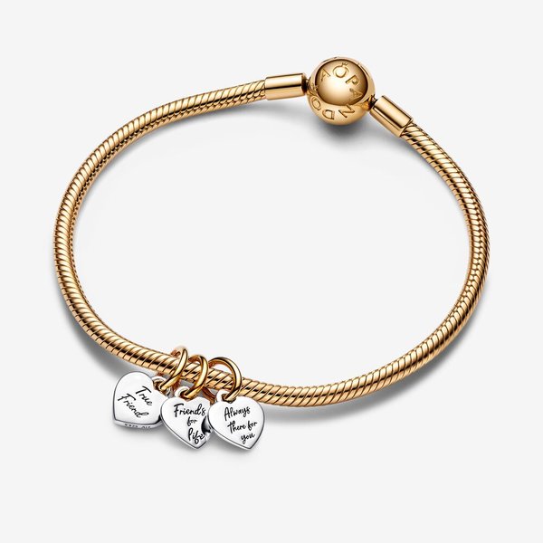 Pandora ékszer Barátság kéttónusú tripla függő charm 762722C00