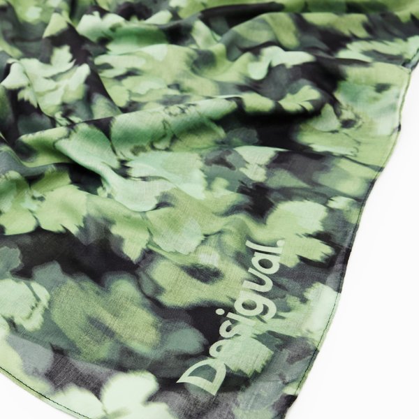 Desigual Flower camo zöld sál 23WAWA29